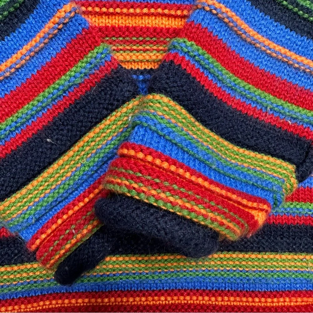 Rugged Bear Vintage Sweater Colourful Stripes Size 4 - Picture 2 of 16